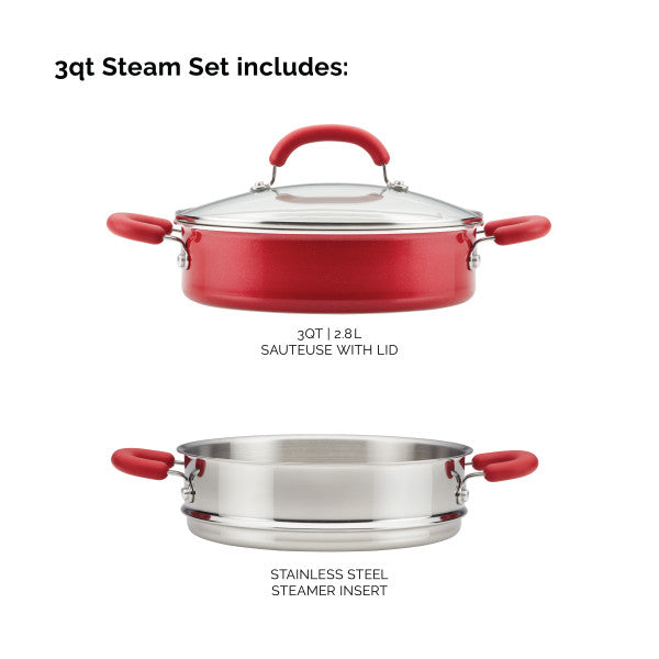 3-Quart Nonstick Induction Steamer Set - Image 3