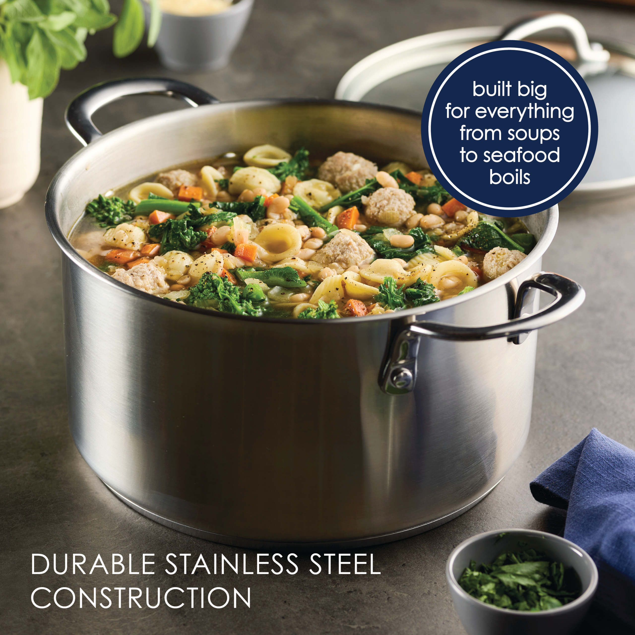 6-Quart Stainless Steel Induction Stockpot with Lid - Image 3