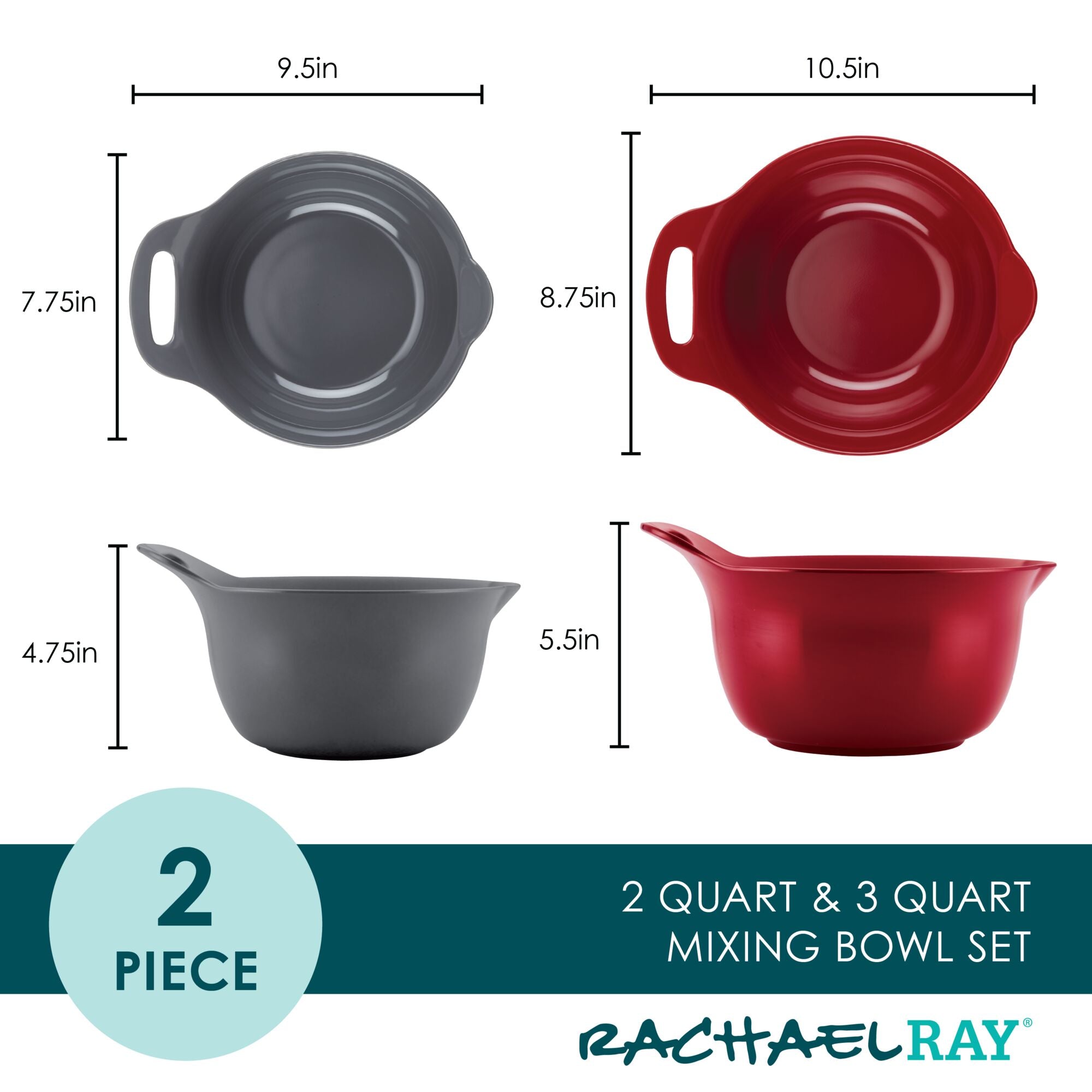 2-Qt. & 3-Qt. Nesting Mixing Bowl Set - Image 8